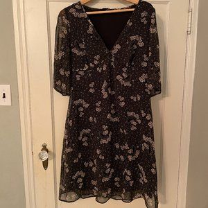 Vintage H&M Boho Sheer-Sleeved Floral Dress
